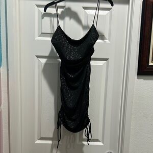 Windsor Black Ruched Bodycon Cocktail Dress